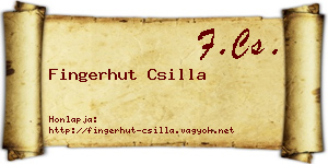 Fingerhut Csilla névjegykártya