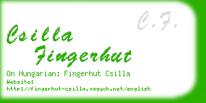 csilla fingerhut business card